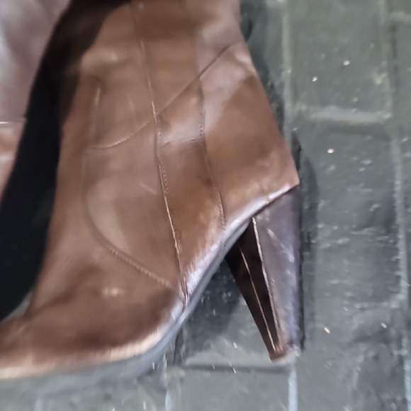 Y2K Leather Over the Knee Brown Boots